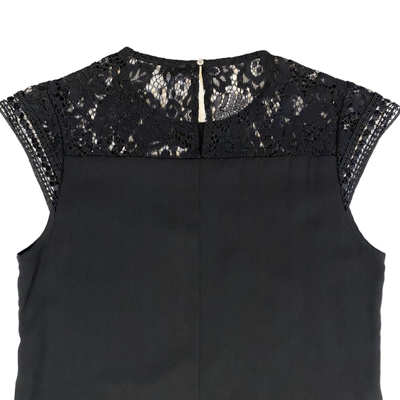 Zara Short Black Dress with Guipure Detailing Short Sleeve Size M NWT 4387/223 - Picture 10 of 12